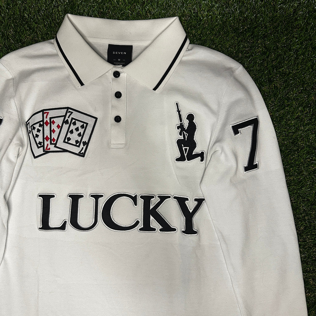 LUCKY 7 POLO (WHITE)