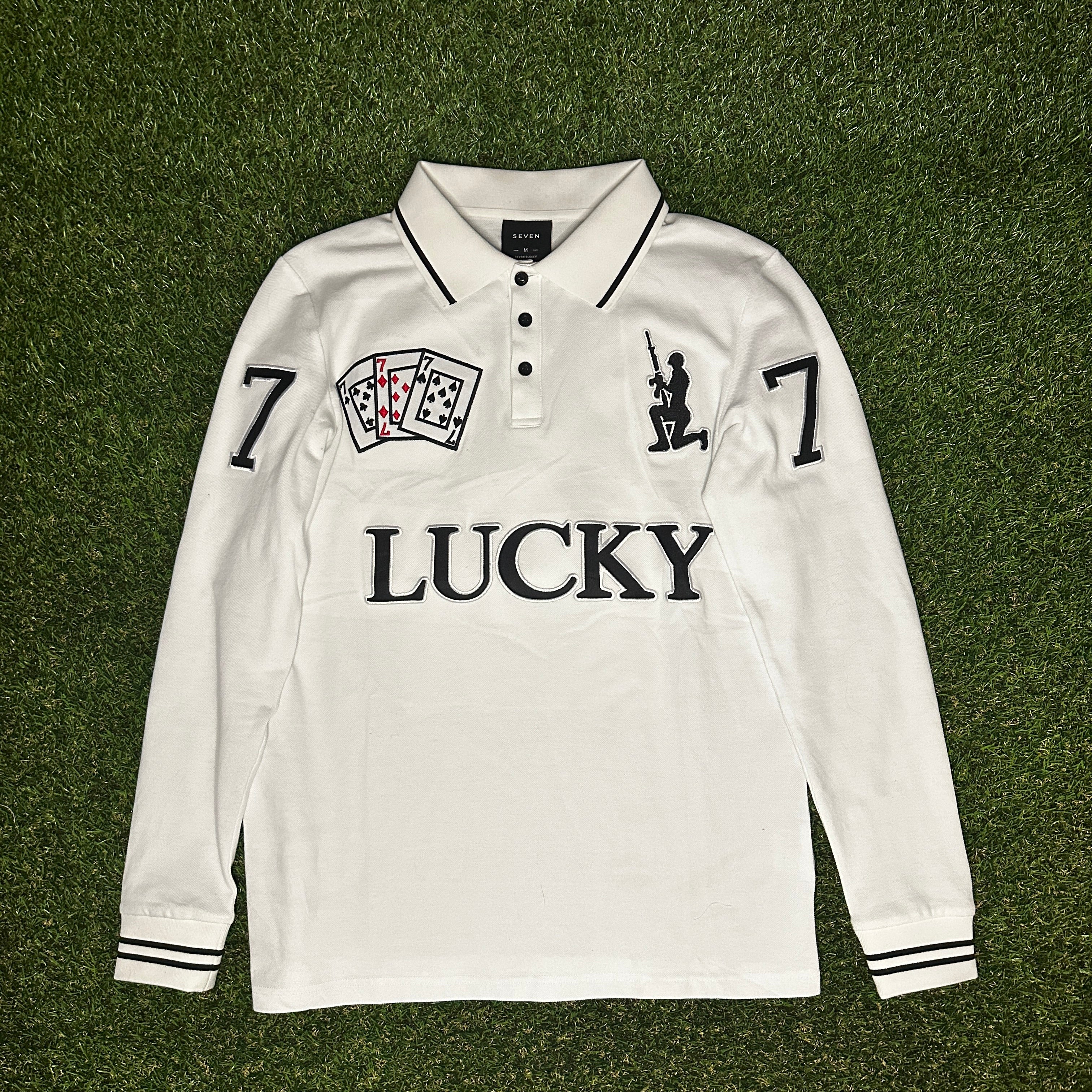LUCKY 7 POLO (WHITE)
