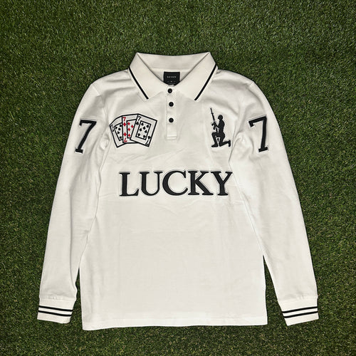 LUCKY 7 POLO (WHITE)