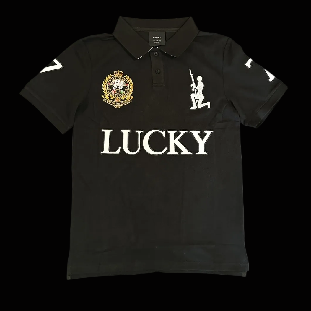 LUCKY ME POLO (BLACK)