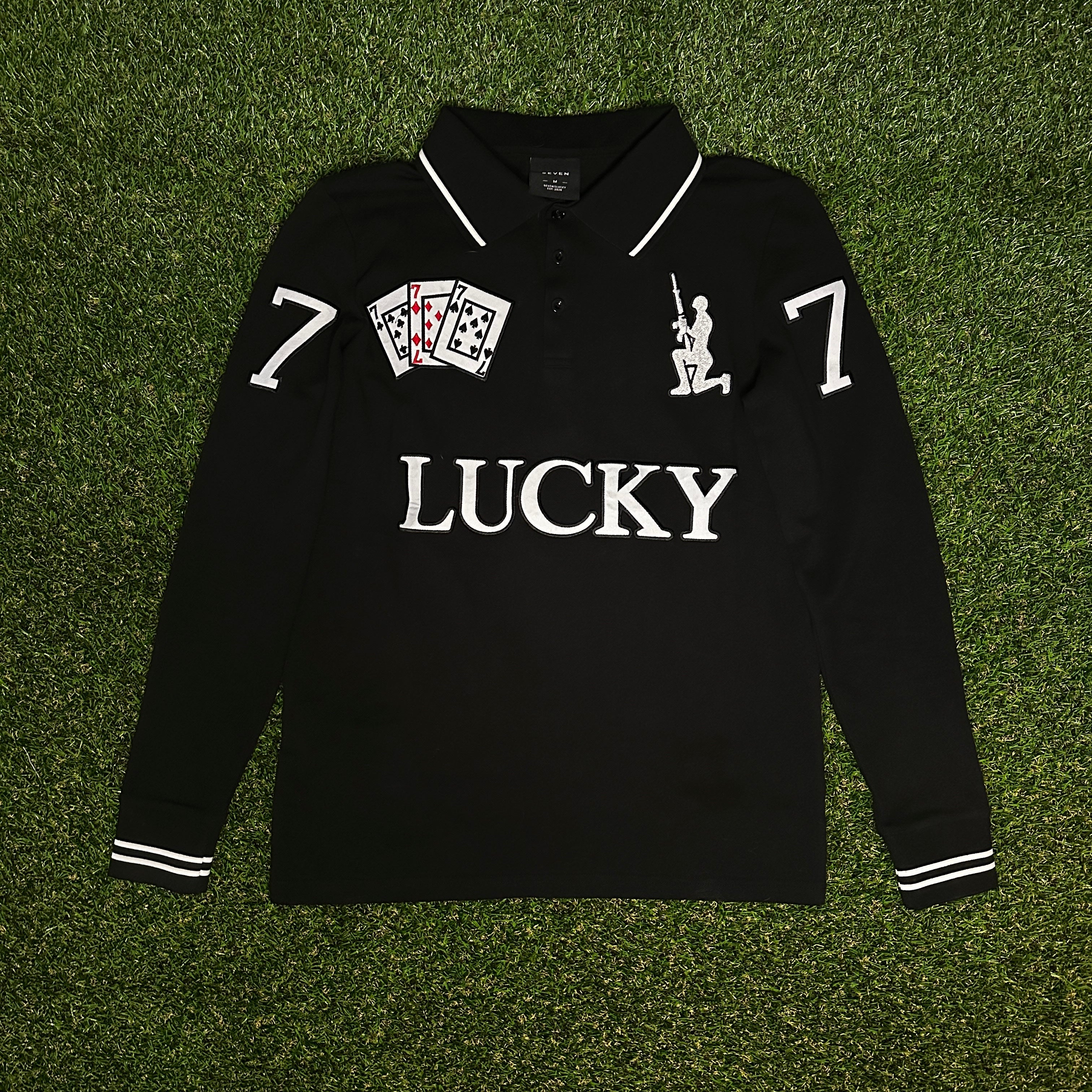 LUCKY 7 POLO (BLACK)