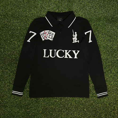 LUCKY 7 POLO (BLACK)