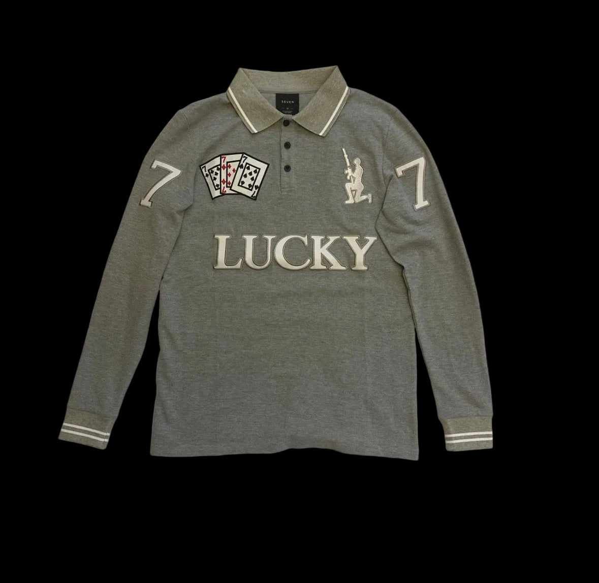 LUCKY 7 POLO (GRAY)