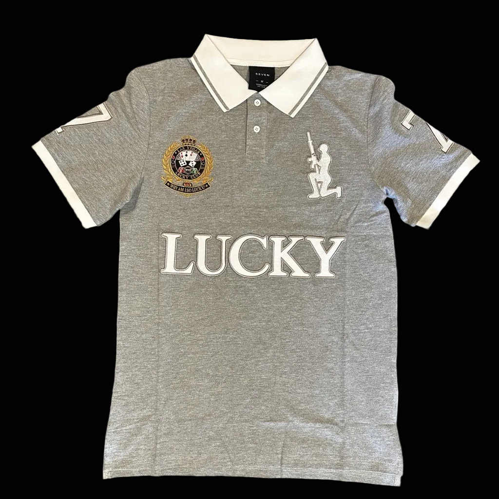 LUCKY ME POLO (GRAY)