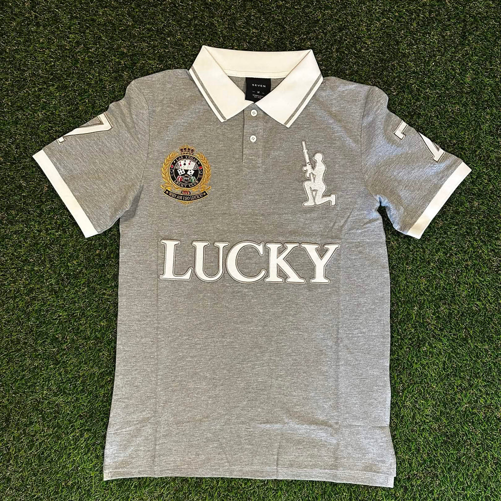 LUCKY ME POLO (GRAY)