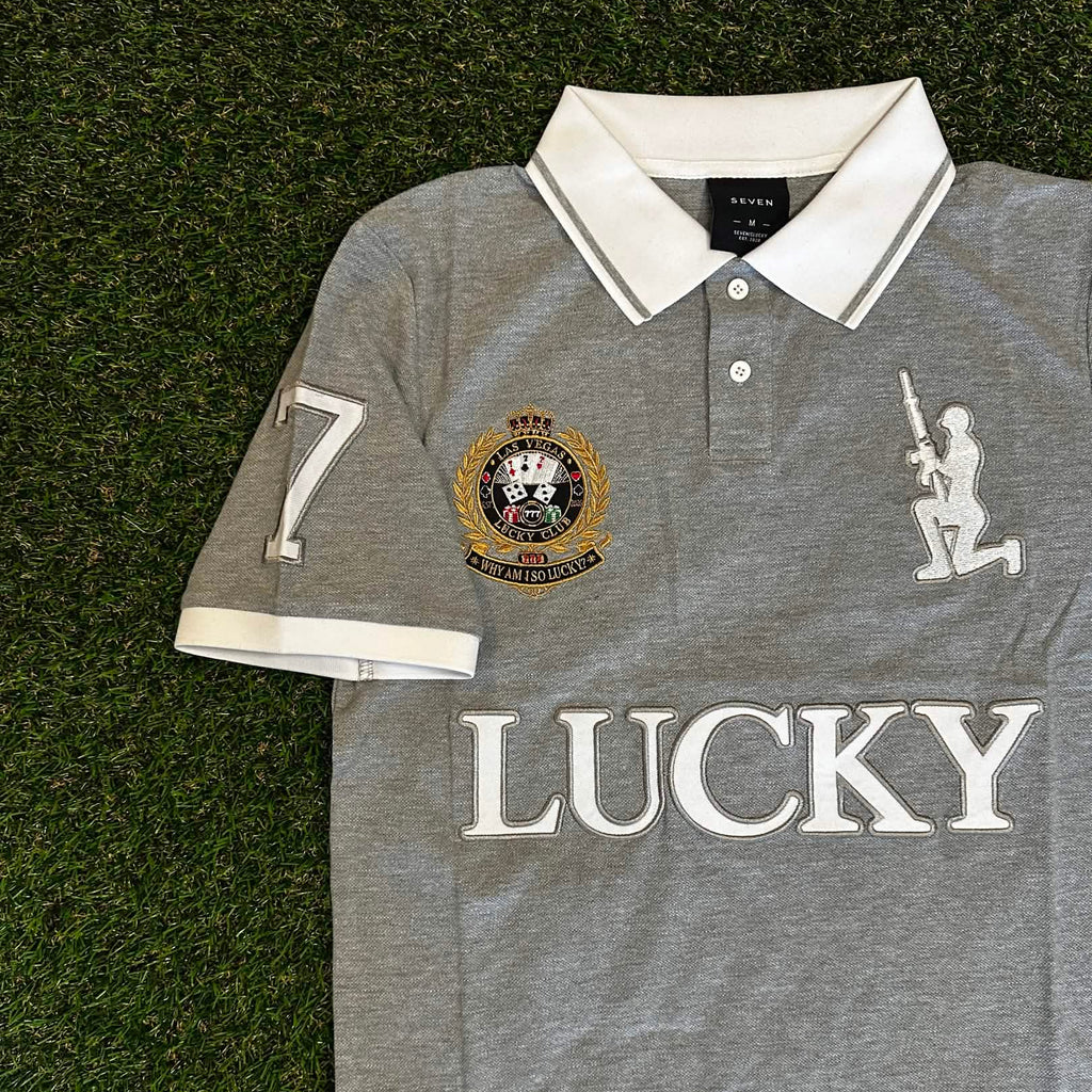 LUCKY ME POLO (GRAY)