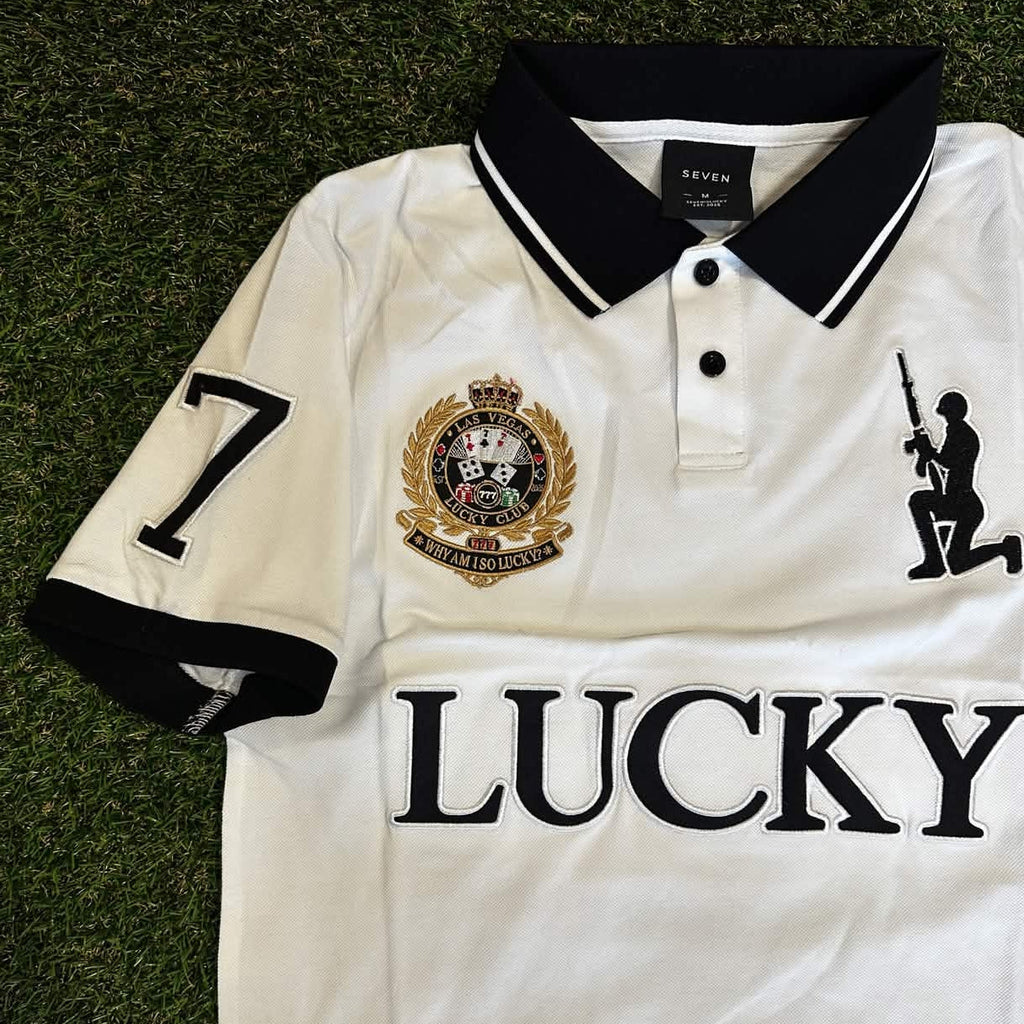 LUCKY ME POLO (WHITE)