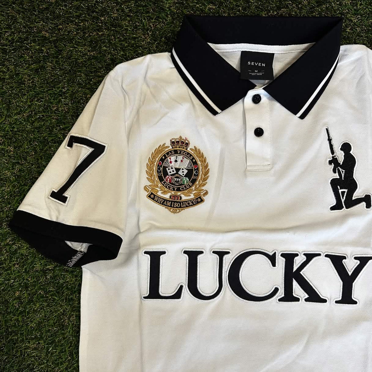 LUCKY ME POLO (WHITE)